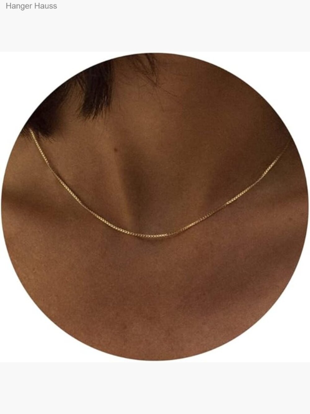 Gold Plated Box Chain Choker Necklace Dainty Minimalist Layered